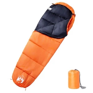 Mummy Sleeping Bag for Adults Camping Hiking 3 Seasons vidaXL - Picture 1 of 5