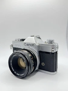Canon FTb QL SLR 35mm Film Camera w/ Canon Lens FD 50mm F1.8! — TESTED WORKS✅ - Picture 1 of 8
