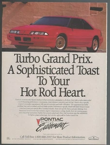 1990 PONTIAC GRAND PRIX SE advertisement, Grand Prix Turbo print ad - Bild 1 von 3