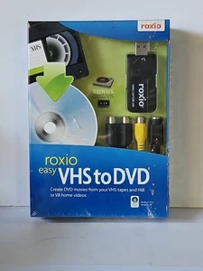 New Roxio Easy VHS to DVD Converter For VHS Tapes Hi8 Video8 Home Videos Windows - Picture 1 of 6