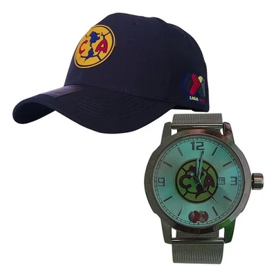 Sombrero Club América Con Gorra de Reloj Gorras Hecho en México SnapBack Gorra de Béisbol Foto 1 de 4