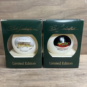2 Bob Timberlake Ornament ~ Salem Schnee & Weihnachtskerze - Bild 1 von 6