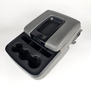 14-19 Chevy GMC Silverado Sierra Center Console Jumpseat Armrest Holder Gray - Picture 1 of 12
