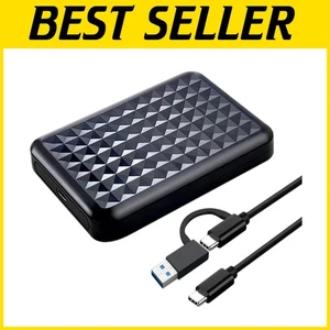 1TB Portable External Hard Drive - Slim, Shock Resistant HDD for Gaming & Backup - Picture 1 of 9