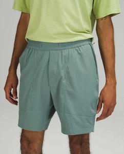 Pantalón Corto Hombre Lululemon Bowline 8" Elástico Ripstop en Tidewater Teal - Grande L - Imagen 1 de 9