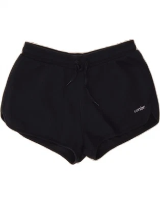 UMBRO Womens Sport Shorts UK 10 Small  Navy Blue Cotton AW13 - Image 1 of 3