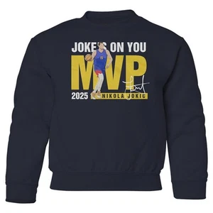 Nikola Jokes on You - Basketball Funny Denver Fans Youth Crewneck Sweatshirt - Picture 1 of 4