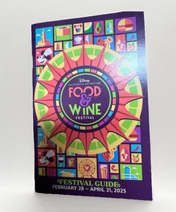 Disneyland Park DCA Adventure Disney Map Guidemap Food Wine Festival Guide 2025 - Picture 1 of 4