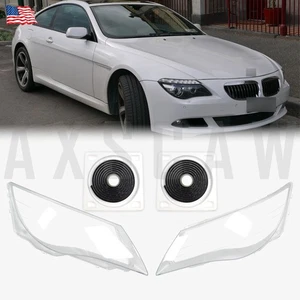 Pairs For BMW 6 Series E63 645i 650i 2004-2007 Clear Headlight Lens Waterproof - Picture 1 of 6