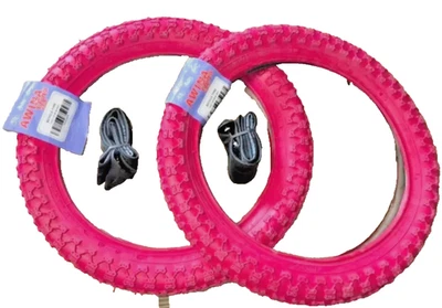 WILMAT 2 Fahrrad reifen BMX ROT 20 X 2.125 Zoll 57-406 Mantel Set mit Schlauch AV