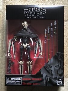 6 Inch Scale General Grievous Figure Star Wars Black Series Collection TBS MINMB