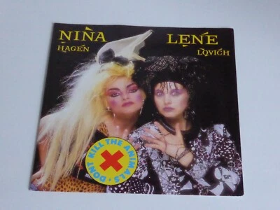 LENE LOVICH & NINA HAGEN DON'T KILL THE ANIMALS  7" SINGLE RECORD 1987 Foto 1 de 4