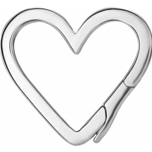 14 mm OD 950 Platino Sólido CORAZÓN Dije Perla Fianza Mejorador Colgante Clip On ABIERTO - Imagen 1 de 3