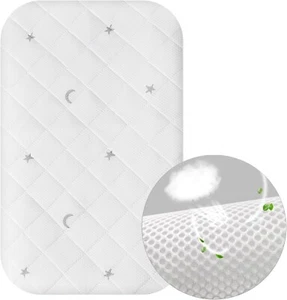 3D Mesh Waterproof Bassinet Mattress Protector 35"x20" Breathable & Noiseless - Picture 1 of 6