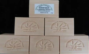 NATURAL GOATSMILK & MANUKA HONEY BARS 12 x 200g ANTIBACTERIAL SOAP FREE POSTAGE - Picture 1 of 3
