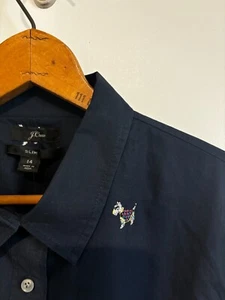 Camisa perfecta J.Crew bordada Dog Days nueva con etiquetas - Imagen 1 de 8