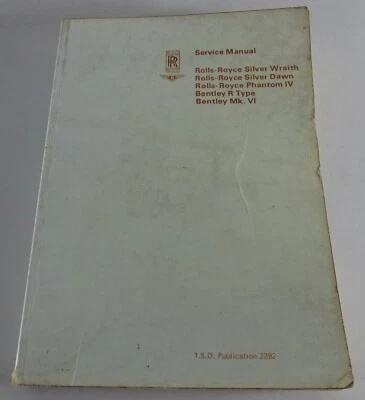 Manual de taller Rolls Royce Silver Wraith, Silver Dawn, Phantom IV, etc. 1973 Foto 1 de 4