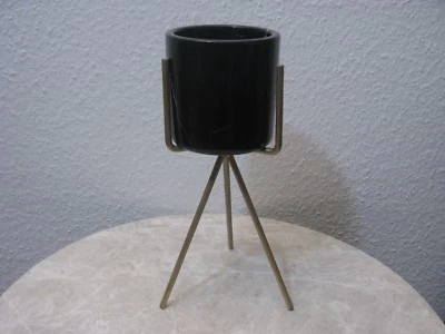 Marmor Blumentopf mit Metallständer MANUFAKTURWARE neu - Bild 1 von 2