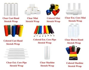 80 Gauge Stretch Wrap Plastic Shrink Film Select: Type, Size, Color & Rolls - Picture 1 of 42