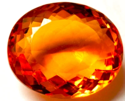 Large Yellow Citrine 90 Ct. Oval Cut Faceted Loose Gemstone for Ring & Pendant - Image 1 of 4