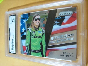 DANICA PATRICK 2018 PRIZM STARS AND STRIPES # SS9 GRADED 10 L@@@K - Picture 1 of 2