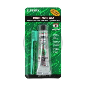 Clubman Moustache Wax | Brush & Comb Included | Chestnut | AUS SELLER - Picture 1 of 1