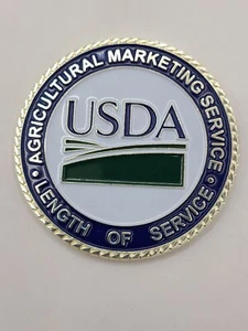 USDA 20 Years Agriculture Marketing Service Coin Medal Medallion 2" - Picture 1 of 3