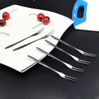 6Pcs Creative Stainless Steel Fruit Sign Two Tooth Fork Cake Dessert Fork Dl
