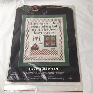 Traditions By Tricia Life’s Riches Counted Cross Stitch Kit Vintage 1981 - Picture 1 of 4