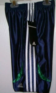 ADIDAS Navy Green Athletic Basketball Shorts Boys Size 5 NWT - Picture 1 of 1