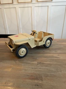 Vintage 1970’s GI Joe Adventure Team Tan Desert Patrol Jeep FREE SHIPPING - Picture 1 of 14