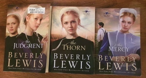 Beverly Lewis Amish Romance Paperback Books Lot The Rose Trilogy Set - Picture 1 of 2