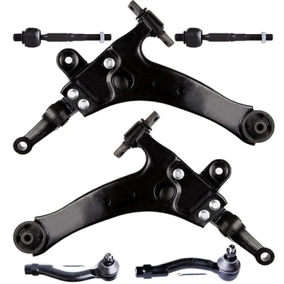 6pcs For 2001-2005 Kia Optima Front Lower Control ArmInner Outer Tie Rods Kit - Изображение 1 из 4