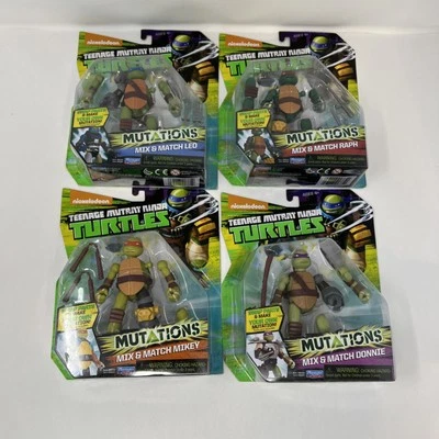 TMNT Mutations Mix & Match Figure Complete Set of 4 Raph Leo Mikey Donnie New - Image 1 of 4