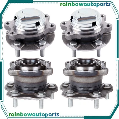 4X Wheel Hub Bearings Front Rear RWD For 07-13 Infiniti EX37 Nissan 370Z 3.7L - Image 1 of 4