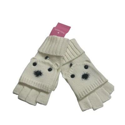 Guantes Kate Spade Oso Polar Pop Top Guantes Mitones Sin Dedos Lana Merino Regalo Foto 1 de 4