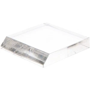 Plymor Clear Acrylic Angled Square Display Base, 2" W x 2" D x 0.375" H - Picture 1 of 1