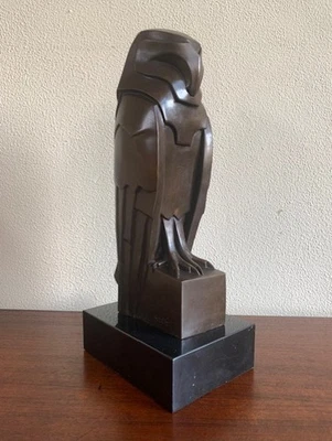 Bronze Sculpture Statue Hawk Dutch Art Nouveau Art Deco Coenraad Altorf Signed - image 1 of 4
