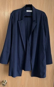 MM Lafleur | Blazer-Cardigan Damen Large | blau Leinenmischung | Gürtel fehlt - Bild 1 von 9