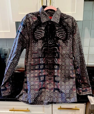 Christian Lacroix Homme Men’s Cotton Dress Shirt With Scorpion Size 44/17.5 - Image 1 of 4