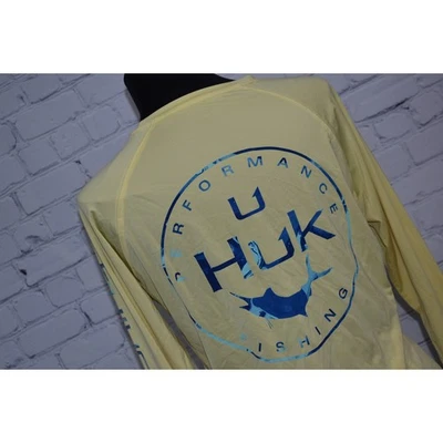 Camisa de Pesca HUK Mujer Talla Grande Pesca Manga Larga Rendimiento Amarillo Foto 1 de 4