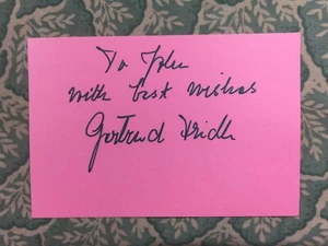 Gertrud Fridh - Wild Strawberries - All These Women - Siska - Autogramm 1973 - Bild 1 von 2