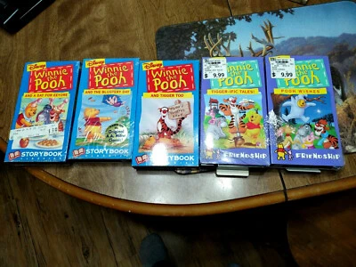 Lot Of 5 Disney Winnie the Pooh VHS 2 Friemdship 3 Storybook - Image 1 of 3