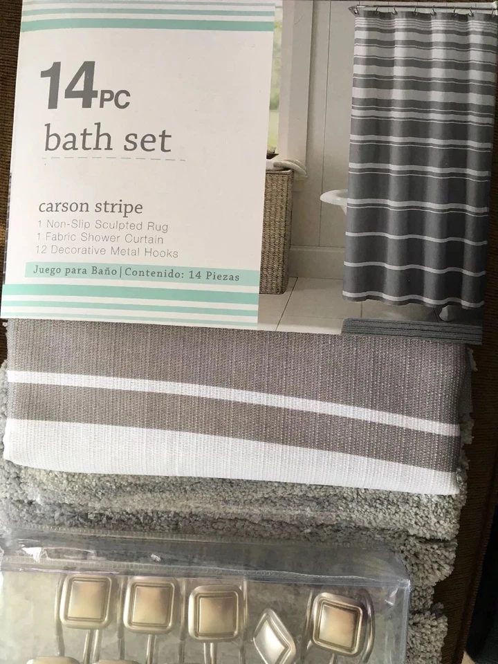 Juego de baño VCNY Home Carson Stripe 14 piezas Foto 1 de 3