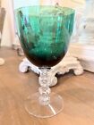 Vintage Tiffin Killarney Green Wine Glass 6 1/8” MCM 1950’s Holiday Table RARE