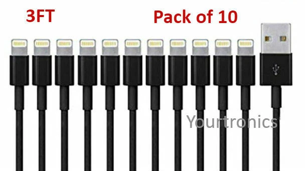 10 Pack Charging Cable Charger Power Cord For iPhone X 11 12 13 14 Pro Max Plus - Image 1 of 1
