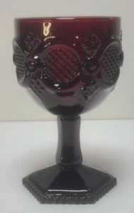 Vintage Avon Cape Cod Ruby Red Water/Wine Goblet 8 oz. by Wheaton Glass - Picture 1 of 3