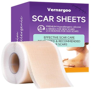 Silicone Scar Sheets,(1.6" X 60" Roll-1.5M) Silicone Scar Tape for Surgical Scar - Picture 1 of 12