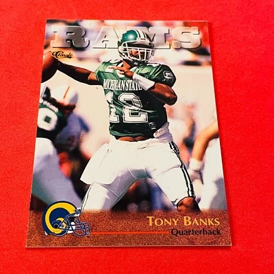 Tony Banks .. ROOKIE .. Michigan State / St. Louis Rams .. 1996 Classic Card 50 - Image 1 of 2