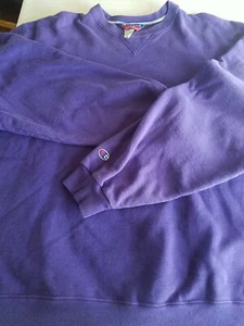 Champion Single V Purple Crewneck Sweatshirt Sz XL Men's Blank - Picture 1 of 6